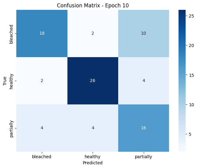 Confusion matrix at epoch 10